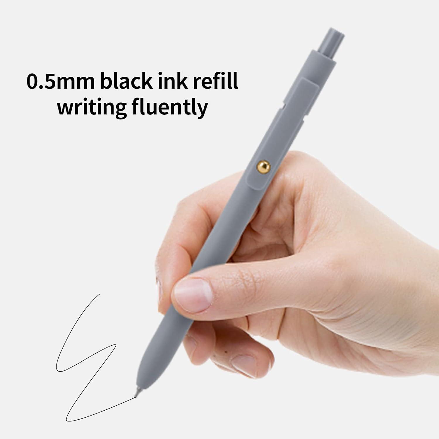 image:imageDdaowanx Gel Pens 6 Pcs 05mm Quick Dry Black Ink Pens Fine Point Smooth Writing Pens Office Desk Accessories for Women6 Pcs VintageBlack Ink24 Pcs MorandiBlack Ink