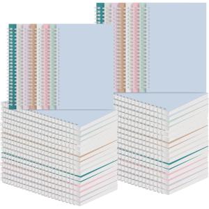 image:image48 Pack A5 Spiral Notebook College Ruled Spiral Notebook Bulk Inches Hardcover Kraft Notebooks Lined Travel Writing Notebooks Journal Notepad for Office School Supplies 100 Pages 83 x 55 InchesMulticolor