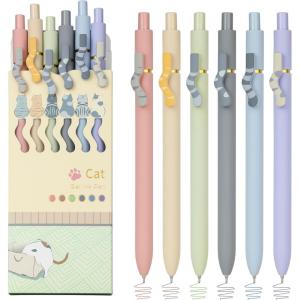 image:imageDdaowanx 10 Pieces Gel Ink Pen Refills Fine Point 05mm Tip Smooth Writing Quick Dry for Journaling Writing School Office Supplies 10 Pcs Gel Pen Refills Blue6 Pcs Cat