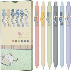 image:imageDdaowanx 10 Pieces Gel Ink Pen Refills Fine Point 05mm Tip Smooth Writing Quick Dry for Journaling Writing School Office Supplies 10 Pcs Gel Pen Refills Blue12 Pcs Cat