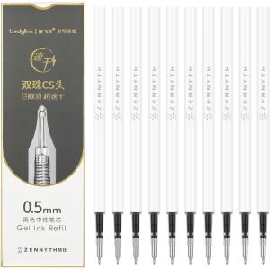 image:imageDdaowanx 10 Pieces Gel Ink Pen Refills Fine Point 05mm Tip Smooth Writing Quick Dry for Journaling Writing School Office Supplies 10 Pcs Gel Pen Refills Blue10 Pcs Gel Pen Refills