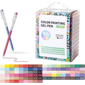 image:imageDdaowanx Acrylic Colored Gel Pens Set Quick Dry 06mm Fine Point Gel Pens for Adult Coloring Books Drawing Journaling Art Supplies and DIY Crafts 252 Pack234 Colors99 Colors