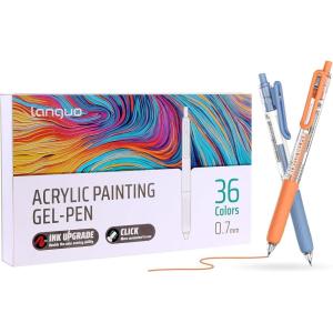 image:imageDdaowanx Acrylic Colored Pens 07mm Fine Point Acrylic Paint Retractable Pastel Gel Pens for Adult Coloring Books DrawingJournaling Art Supplies Gifts for Women 90 Colors36 Colors