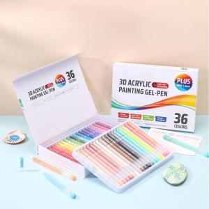 image:imageDdaowanx Colored Acrylic Gel Pens1mm Medium Point Acrylic Paint Pens Set for Drawing Coloring Note Taking DIY and Art Crafts Supplies 90 Colors3D36 Colors