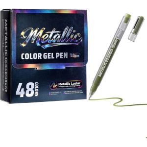 image:imageDdaowanx Colored Acrylic Gel Pens1mm Medium Point Acrylic Paint Pens Set for Drawing Coloring Note Taking DIY and Art Crafts Supplies 90 Colors48 Metallic Color