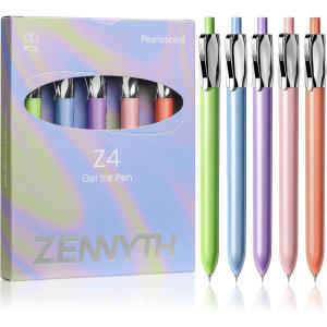 image:imageDdaowanx Gel Pens5Pcs Fine Point Smooth Writing Pens05mm Quick Dry Black Ink for JournalingWritingNote TakingOfficeampSchool SuppliesAesthetic Desk Accessories for WomenPearlescent