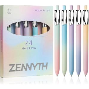 image:imageDdaowanx Gel Pens5Pcs Fine Point Smooth Writing Pens05mm Quick Dry Black Ink for JournalingWritingNote TakingOfficeampSchool SuppliesAesthetic Desk Accessories for WomenAurora Accent