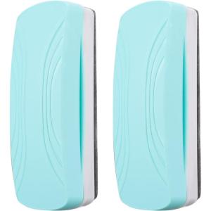 image:imageDdaowanx Whiteboard Eraser Magnetic Dry Erase Eraser Glass Board EraserSchool and Office Supplies Pack of 2 BlackLight Blue