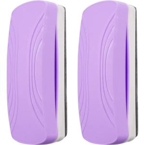 image:imageDdaowanx Whiteboard Eraser Magnetic Dry Erase Eraser Glass Board EraserSchool and Office Supplies Pack of 2 BlackPurple